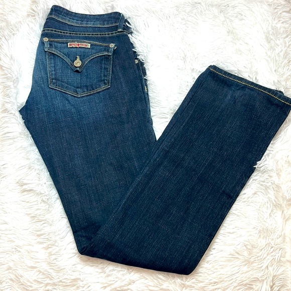 Like new Hudson jeans size 27 Straight leg dark denim. 3 front 2 back pockets‼️ - Picture 2 of 8